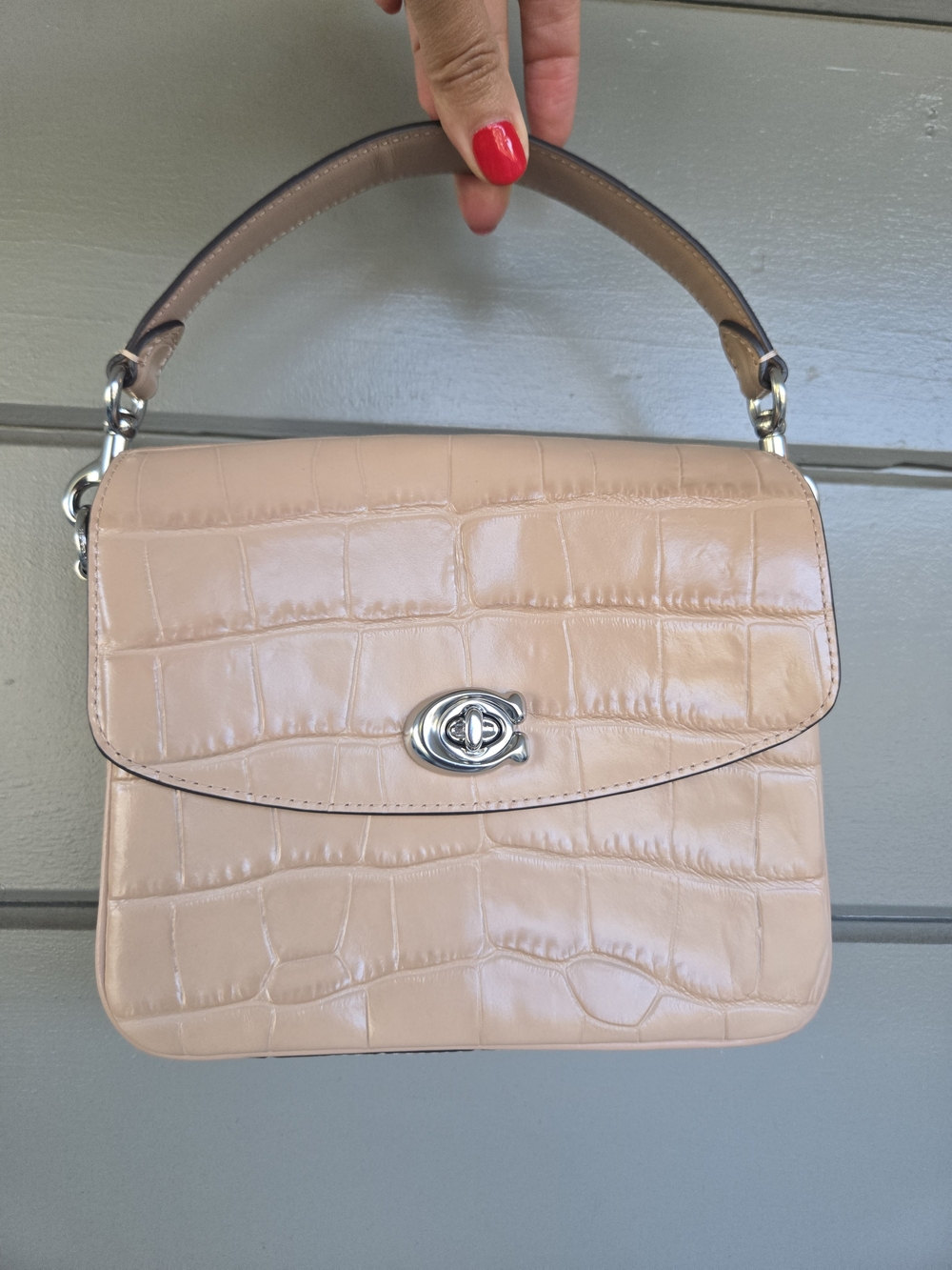 Coach Cassie 19 Croc-Embossed Bluff